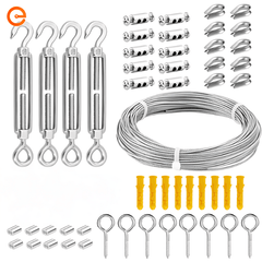 Kit acessórios 2  - cabo de aço Vonder 3 mm ideal para suspensão da sua Tela