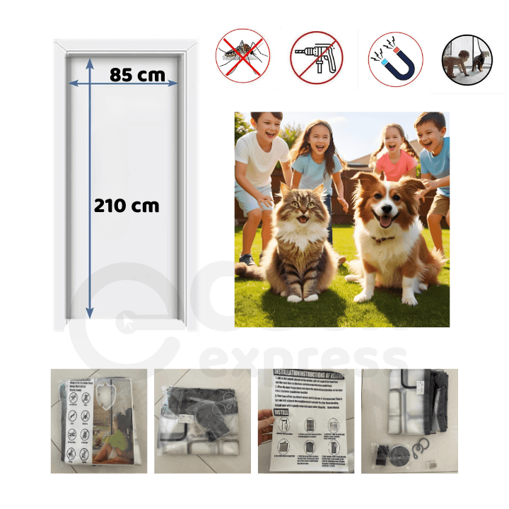 Cortina Magnética Eco PetPass™ Focado no benefício para quem tem ar condicionado, crianças e animais PET