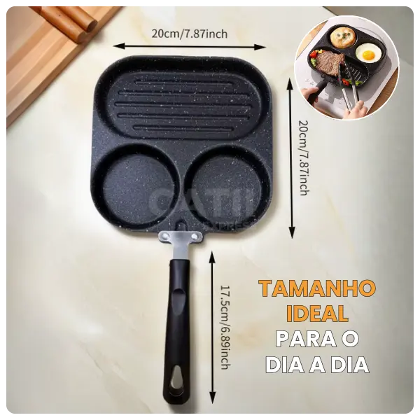 Frigideira Life Pro© Levíssima e Moderna - Faça alimentos com Facilidade e Agilidade em sua Panela Antiaderente