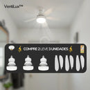 [COMPRE 2 LEVE 3] VentiLux™ Ventilador Portátil de Teto com luz Led e Controle Remoto para Refrescar Qualquer Cômodo do seu Lar