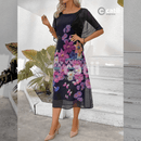Conjunto Vestido Diva Florido Oferta Especial de Inverno e Outono para Seu Estilo e Elegância - Catti Express