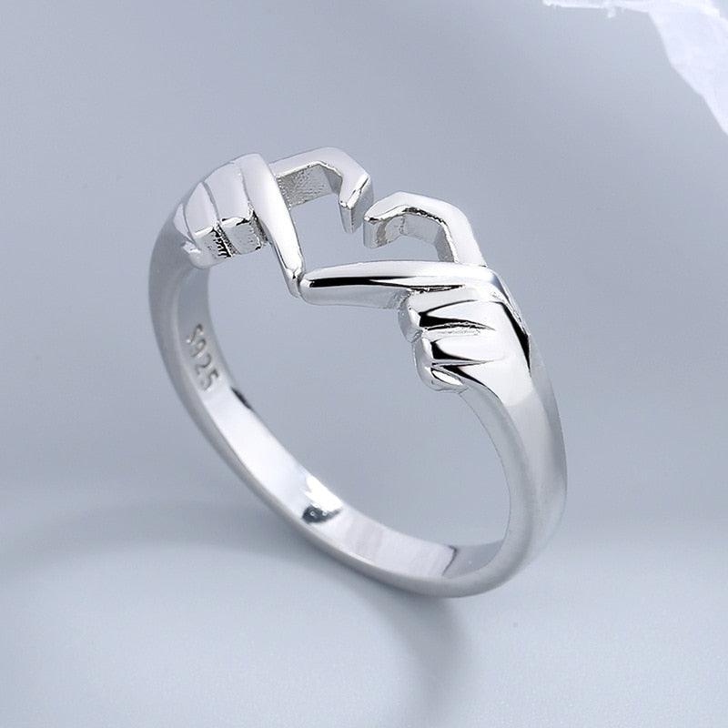 Anel ajustável Ring Love | super oferta prata 925 - Catti Express