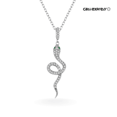 Colar com Pingente SnakePin™ design em serpente com brilho